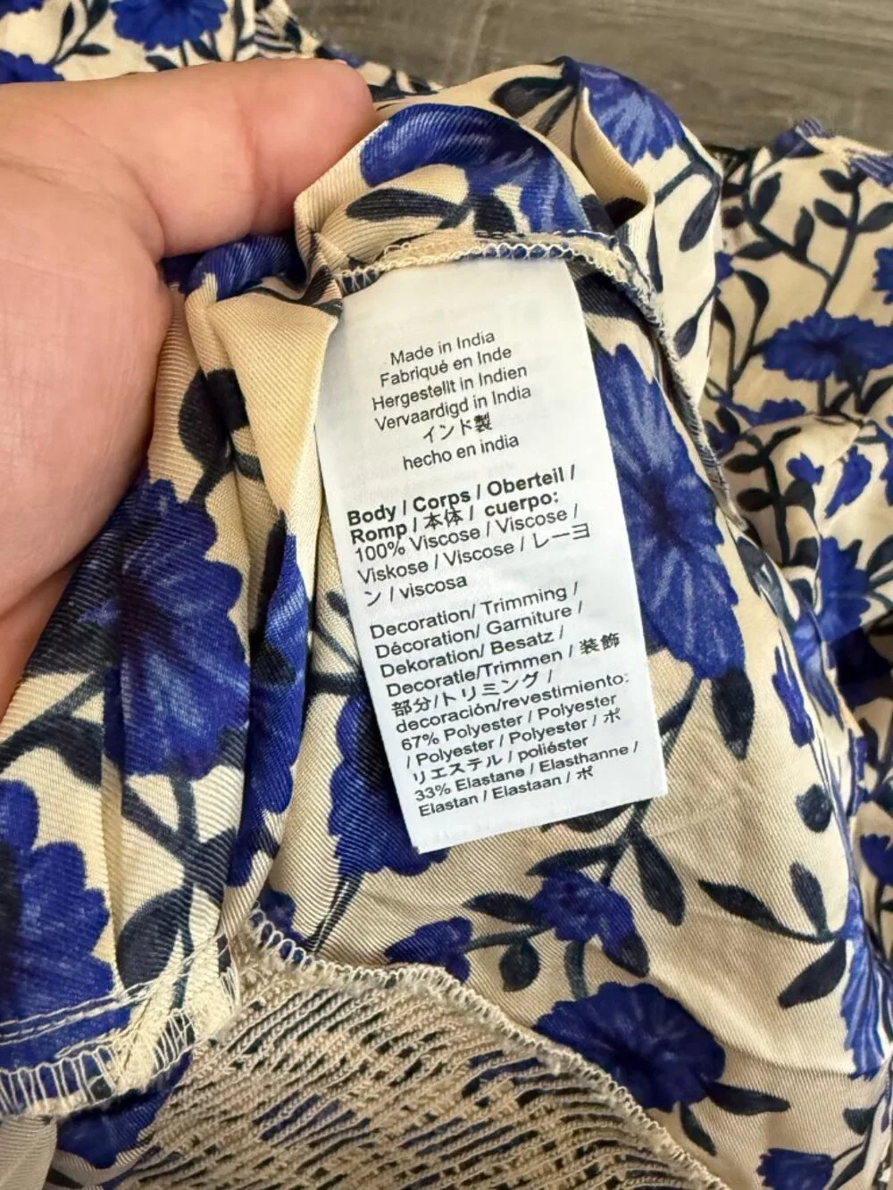 NWT J. Crew Blue Floral Veranda Puff Sleeves Size 14